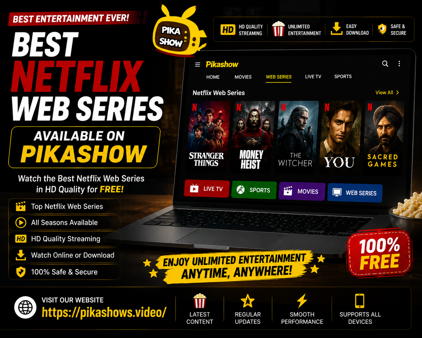 Best Netflix Web Series Available on Pikashow